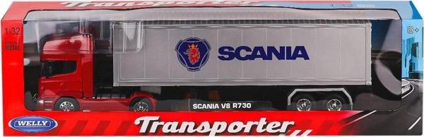 32671S-W Welly Scania Transporter V8 R730 1:24 -Karsan Oyuncak - Image 1