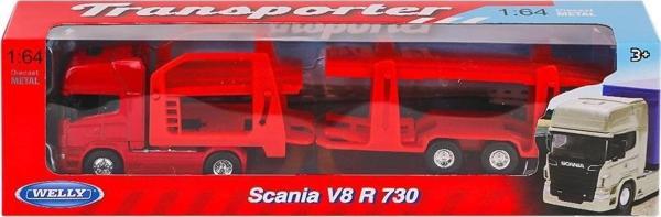 68023SS-F-GW Welly Taşıyıcı Scania R730 1:64 -Vardem Oyuncak - Image 1