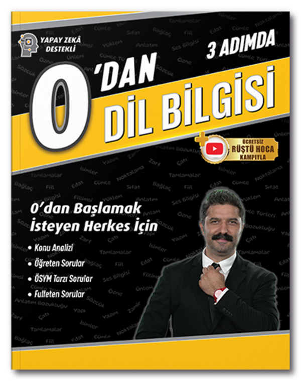 Rüştü Hoca YKS TYT KPSS 0 dan 3 Adımda Dil Bilgisi - Rüştü Bayındır Rüştü Hoca - Tonguç Akademi - Image 1