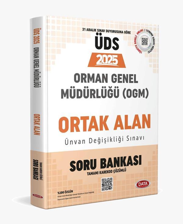 Data 2025 ÜDS Orman Genel Müdürlüğü Ünvan Değişikliği Ortak Alan Soru Bankası Karekod Çözümlü - Data Yayınları - Image 1