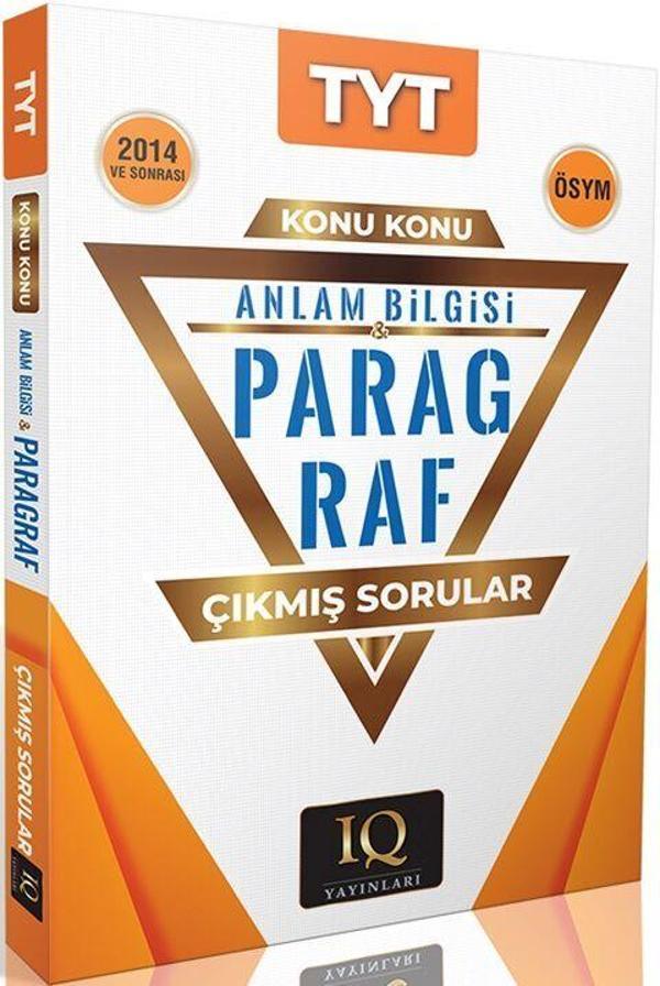 IQ Yayınları TYT Paragraf Çıkmış Sorular 2014 ve Sonrası - PRF Paraf Yayınları - Image 1