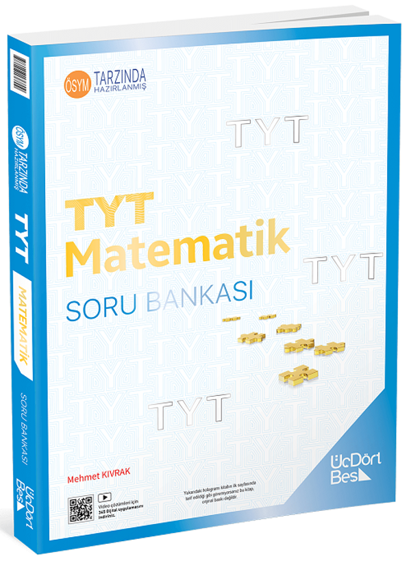 Üç Dört Beş YKS TYT Matematik Soru Bankası Video Çözümlü - Mehmet Kıvrak Üç Dört Beş Yayınları - Üç Dört Beş Yayınları - Image 1