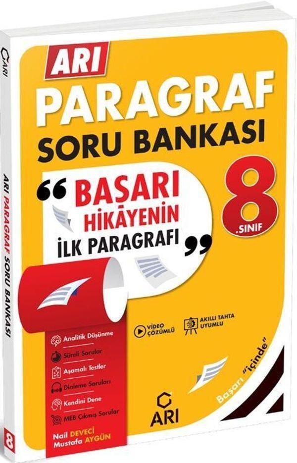 Arı Yayıncılık 8. Sınıf Arı Paragraf Soru Bankası - Arı Yayıncılık - Image 1