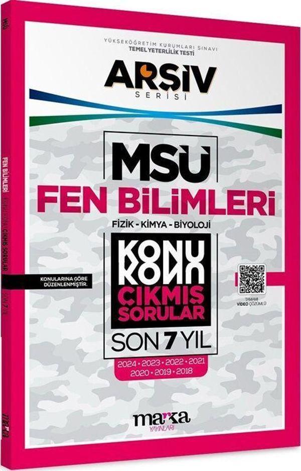 Marka Yayınları MSÜ Fen Bilimleri ARŞİV Serisi Konu Konu Son 7 Yıl Çıkmış Sorular - Marka Yayınları - Image 1