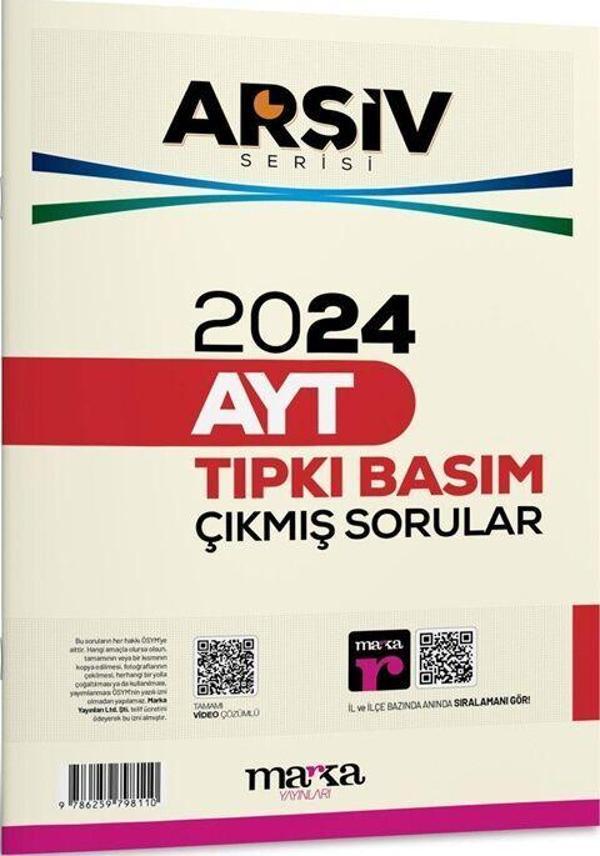 Marka Yayınları 2024 AYT Arşiv Serisi Tıpkı Basım Çıkmış Sorular - Marka Yayınları - Image 1