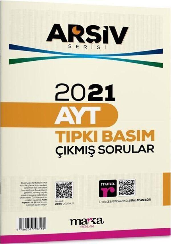 Marka Yayınları 2021 AYT Arşiv Serisi Tıpkı Basım Çıkmış Sorular - Marka Yayınları - Image 1