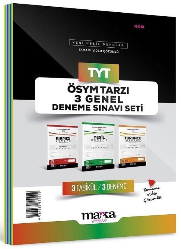 Marka 2025 YKS TYT ÖSYM Tarzı Genel 3 Deneme Seti Video Çözümlü Marka Yayınları - Marka Yayınları - Image 1