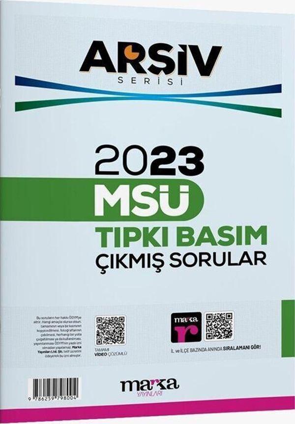 Marka Yayınları 2023 MSÜ Tıpkı Basım Çıkmış Sorular - Marka Yayınları - Image 1