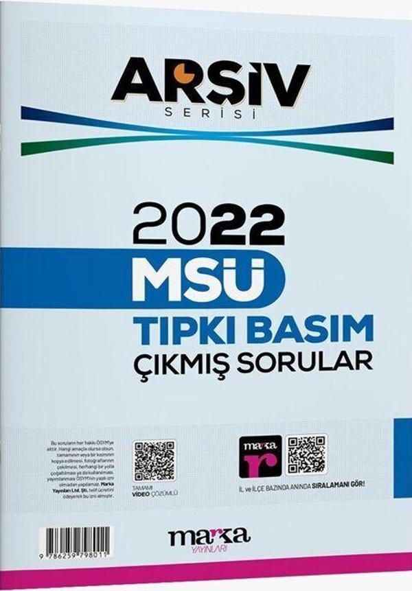 Marka Yayınları 2022 MSÜ Tıpkı Basım Çıkmış Sorular - Marka Yayınları - Image 1