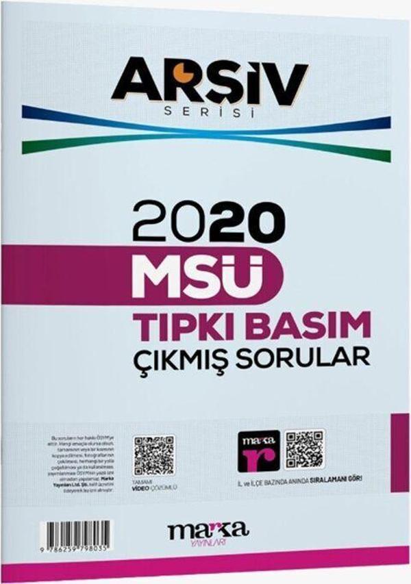 Marka Yayınları 2020 MSÜ Tıpkı Basım Çıkmış Sorular - Marka Yayınları - Image 1