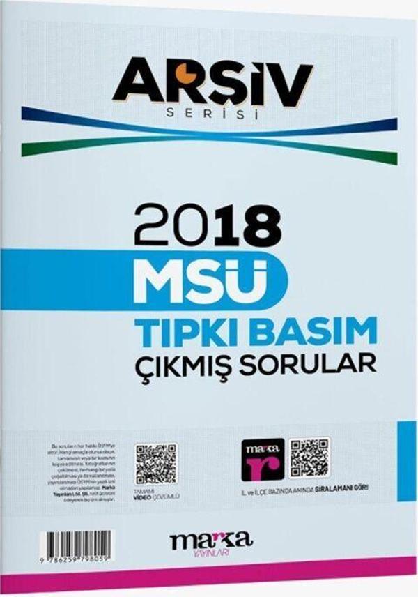 Marka Yayınları 2018 MSÜ Tıpkı Basım Çıkmış Sorular - Marka Yayınları - Image 1
