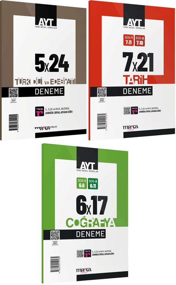 Marka YKS AYT Sözel Deneme 3 lü Set Marka Yayınları - Marka Yayınları - Image 1
