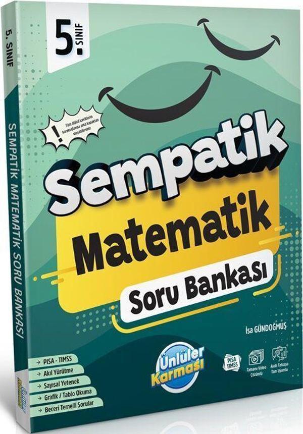 Ünlüler Karması 5. Sınıf Matematik Sempatik Soru Bankası - Ünlüler Karması Yayınları - Image 1