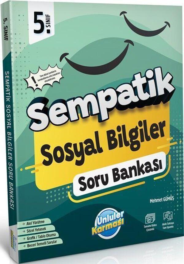 Ünlüler Karması 5. Sınıf Sosyal Bilgiler Sempatik Soru Bankası - Ünlüler Karması Yayınları - Image 1