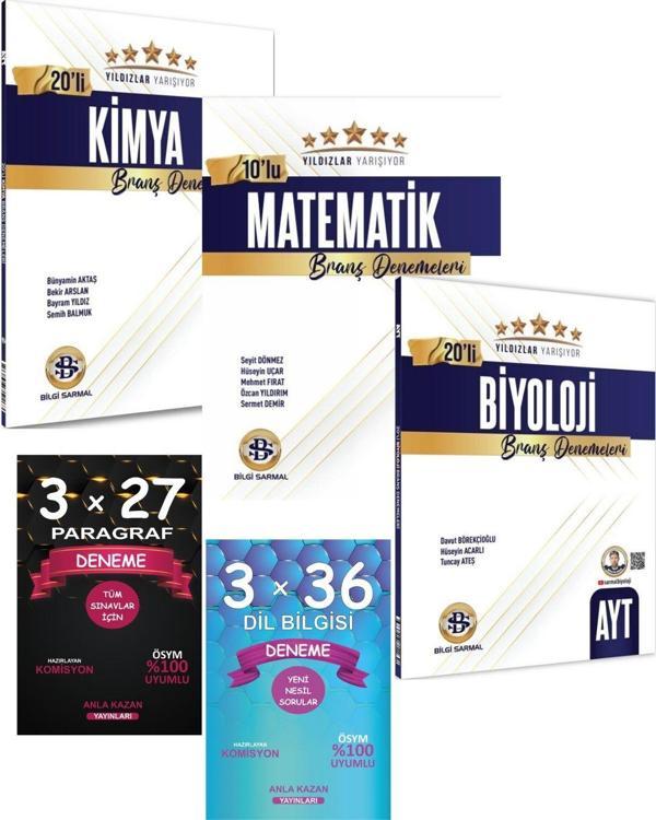 Anla Kazan Yayınları Deneme Seti ve Bilgi Sarmal AYT Biyoloji Matematik Kimya Deneme Seti - Anla Kazan Yayınları - Image 1