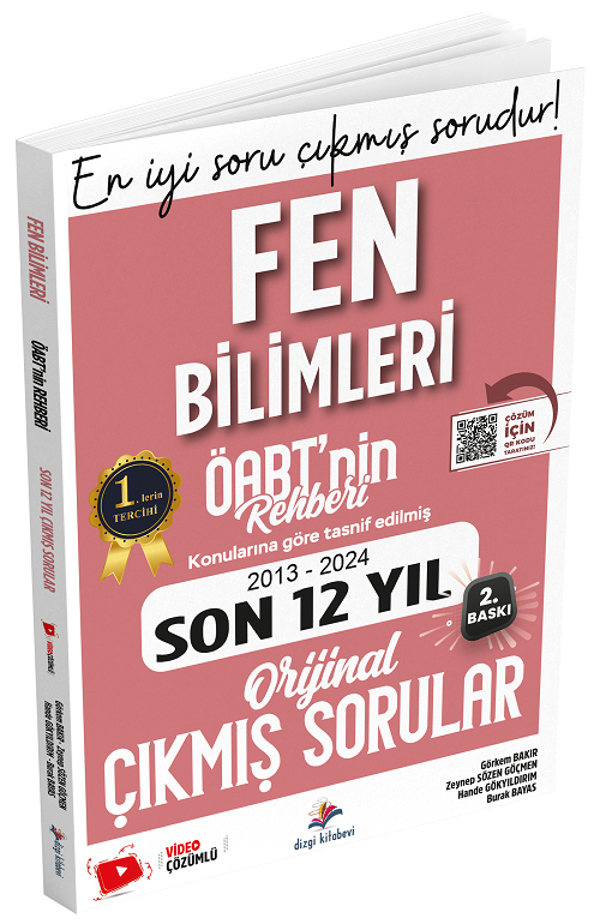 Dizgi Kitap 2025 ÖABT nin Rehberi Fen Bilimleri Öğretmenliği Çıkmış Sorular Son 12 Yıl Çözümlü - Dizgi Kitap Yayınları - Image 1