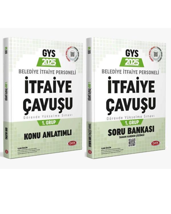 Data 2025 GYS Belediye İtfaiye Çavuşu 1. Grup Soru ve Konu 2li Set - Data Yayınları - Image 1