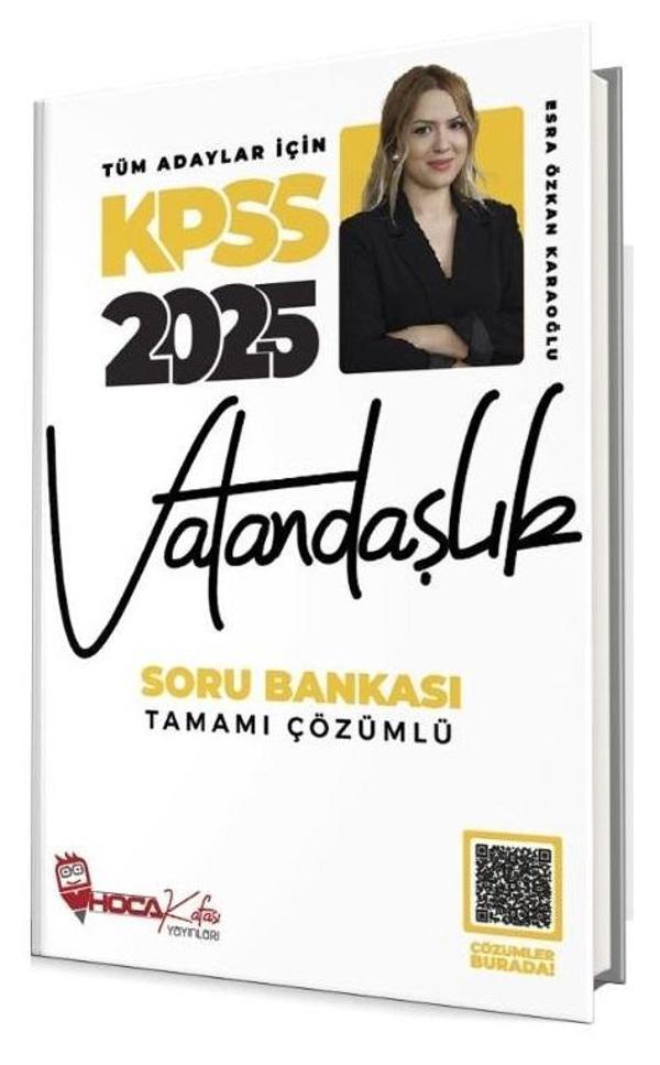 Hoca Kafası 2025 KPSS Vatandaşlık Soru Bankası Çözümlü - Esra Özkan Karaoğlu Hoca Kafası Yayınları - Hoca Kafası Yayınları - Image 1