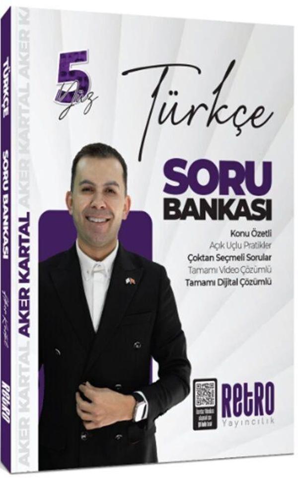 Retro 2025 KPSS Türkçe 5Yüz Soru Bankası Çözümlü - Aker Kartal Retro Yayıncılık - Retro Yayıncılık - Image 1