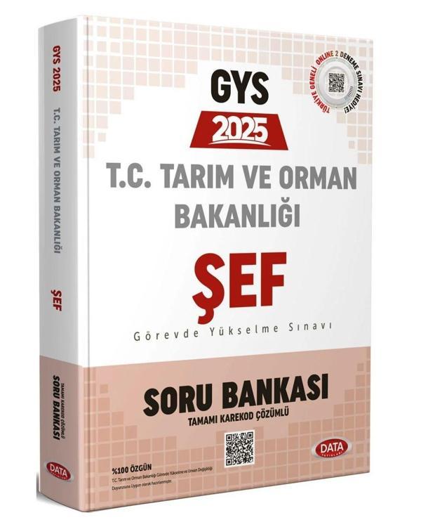 Data 2025 GYS Tarım ve Orman Bakanlığı Şef GYS Soru Bankası Karekod Çözümlü Data Yayınları - Data Yayınları - Image 1