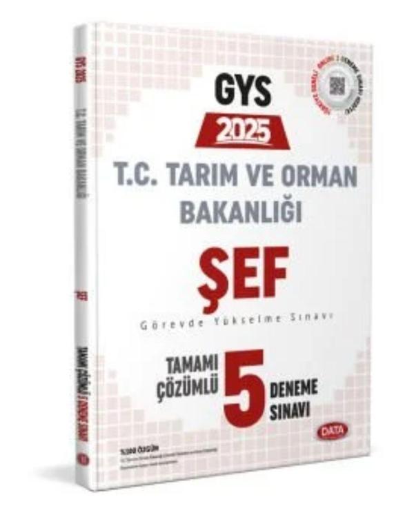 Data 2025 GYS Tarım ve Orman Bakanlığı Şef 5 Deneme Çözümlü Görevde Yükselme Data Yayınları - Data Yayınları - Image 1