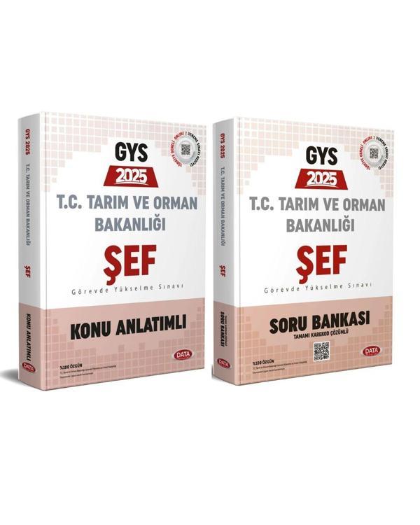 Data 2025 GYS Tarım ve Orman Bakanlığı Şef Konu + Soru 2 Kitap Set Data Yayınları - Data Yayınları - Image 1