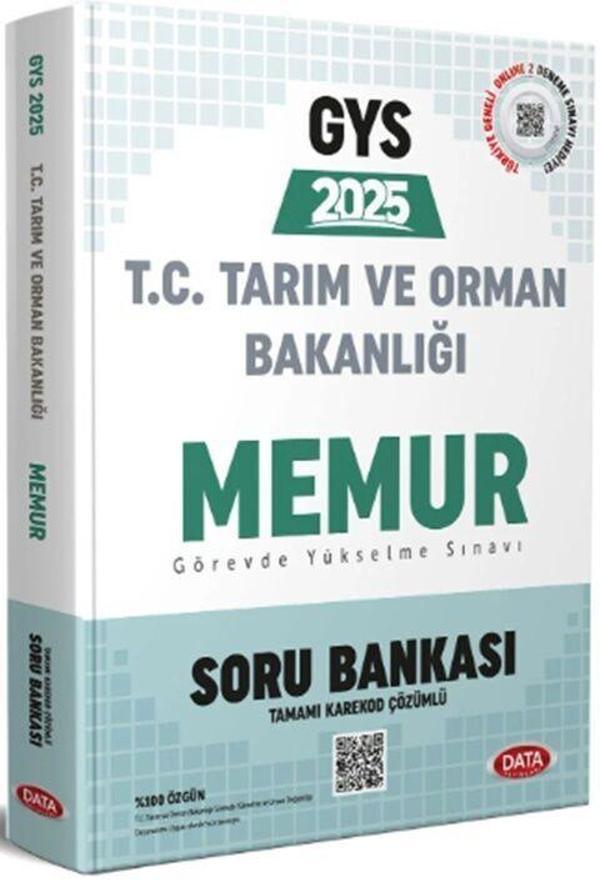 Data 2025 GYS Tarım ve Orman Bakanlığı Memur Soru Bankası Çözümlü Görevde Yükselme Data Yayınları - Data Yayınları - Image 1