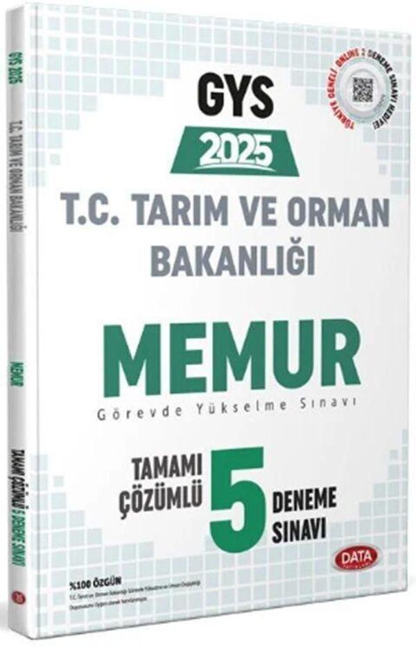 Data 2025 GYS Tarım ve Orman Bakanlığı Memur 5 Deneme Çözümlü Görevde Yükselme Data Yayınları - Data Yayınları - Image 1