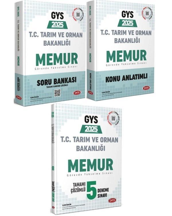 Data 2025 GYS Tarım ve Orman Bakanlığı Memur Konu + Soru + 5 Deneme 3 Kitap Set Data Yayınları - Data Yayınları - Image 1