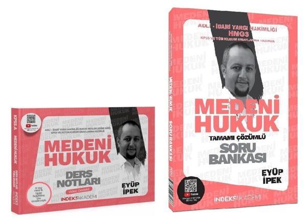 İndeks Akademi 2025 KPSS A Grubu Medeni Hukuk Video Ders Notları + Soru Bankası 2 li Set - İndeks Akademi Yayıncılık - Image 1