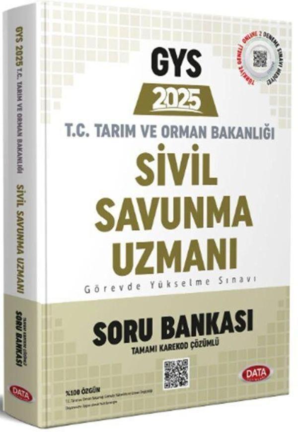 Data 2025 GYS Tarım ve Orman Bakanlığı Sivil Savunma Uzmanı Soru Bankası Çözümlü Data Yayınları - Data Yayınları - Image 1