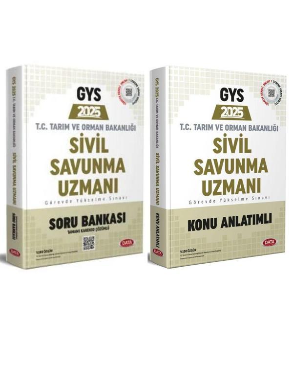 Data 2025 GYS Tarım ve Orman Bakanlığı Sivil Savunma Uzmanı Konu ve Soru 2 Kitap Set Data Yayınları - Data Yayınları - Image 1