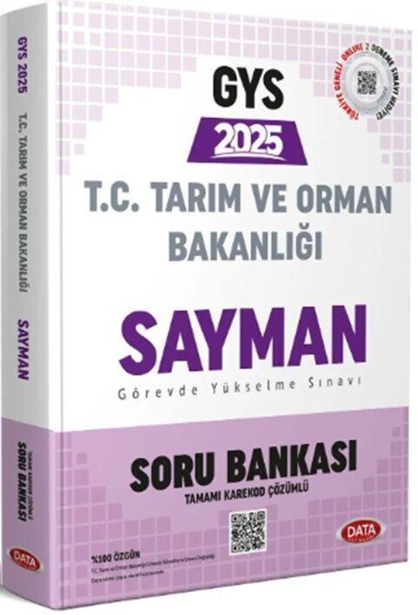 Data 2025 GYS Tarım ve Orman Bakanlığı Sayman Soru Bankası Çözümlü Görevde Yükselme Data Yayınları - Data Yayınları - Image 1