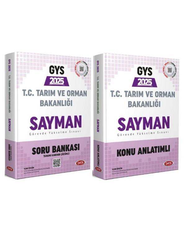 Data 2025 GYS Tarım ve Orman Bakanlığı Sayman Konu ve Soru 2 Kitap Set Data Yayınları - Data Yayınları - Image 1