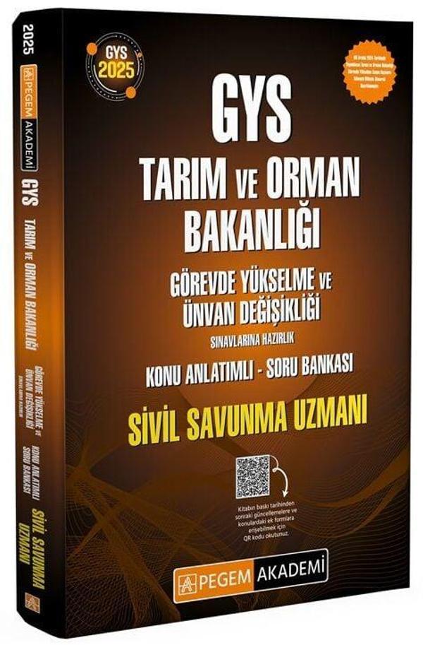 Pegem 2025 GYS Tarım ve Orman Bakanlığı Sivil Savunma Uzmanı Konu Anlatımlı Soru Bankası Görevde Yükselme Pegem Akademi  - Pegem Akademi Yayıncılık - Image 1