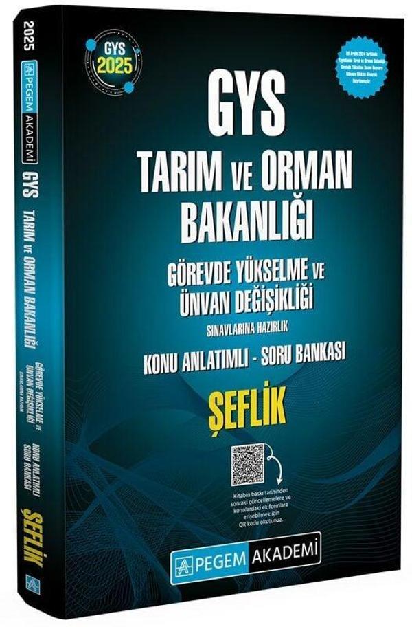 Pegem 2025 GYS Tarım ve Orman Bakanlığı Şeflik Konu Anlatımlı Soru Bankası Görevde Yükselme Pegem Akademi Yayınları - Pegem Akademi Yayıncılık - Image 1