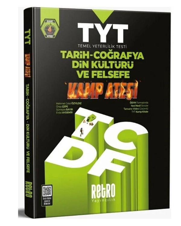 Retro YKS TYT Tarih Coğrafya Din Kültürü ve Felsefe Kamp Ateşi Soru Bankası Çözümlü Retro Yayınları - Retro Yayıncılık - Image 1