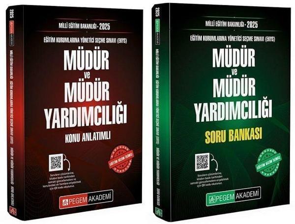 Pegem 2025 MEB EKYS Müdür ve Yardımcılığı Konu + Soru Bankası 2 li Set Pegem Akademi Yayınları - Pegem Akademi Yayıncılık - Image 1