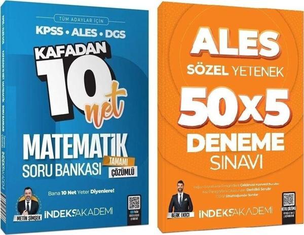 İndeks 2025 ALES Matematik Soru Bankası + Sözel Yetenek 5 Deneme 2 li Set - İndeks Akademi Yayıncılık - Image 1