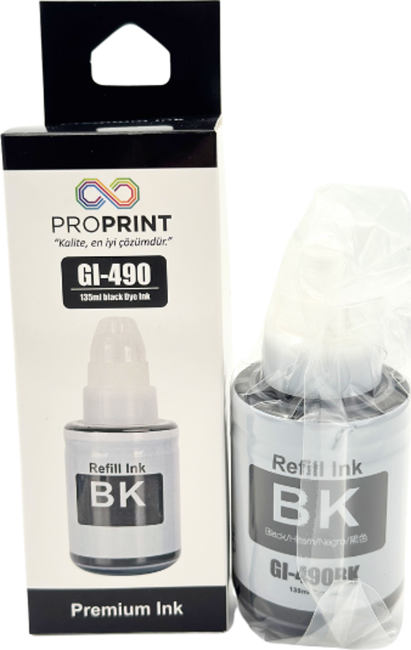 ProPrint Canon G3400 Siyah Mürekkep 135 ML GI-490 - Image 1