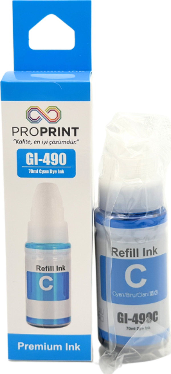 ProPrint Canon G1400 Mavi Mürekkep 70 ML GI-490 - Image 1