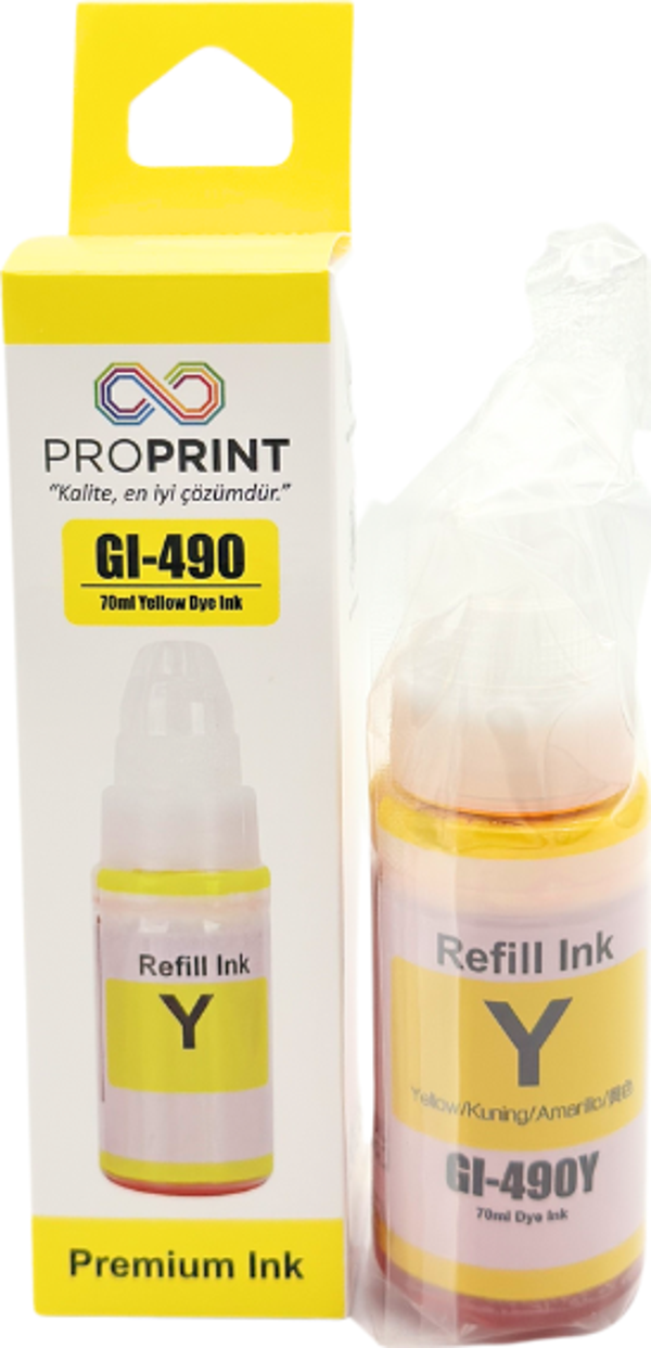 ProPrint Canon G2411 Sarı Mürekkep 70 ML GI-490 - Image 1