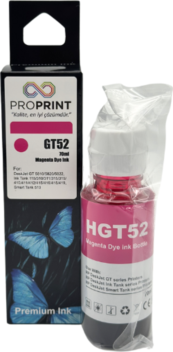 ProPrint HP GT52 Kırmızı Muadil Mürekkep 70 ML GT-5821 - GT-5822 - Image 1