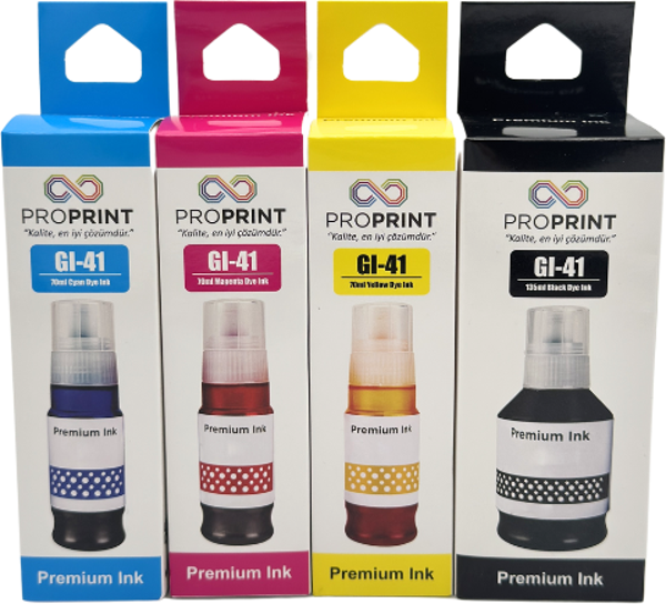 ProPrint Canon G3460 4 Renk Mürekkep 135 ML - 70 ML GI-41 - Image 1