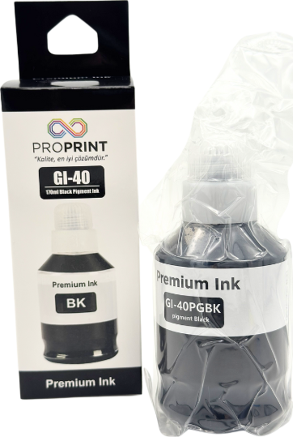 ProPrint Canon GI-40 Siyah Muadil Mürekkep 170 ML GM2040 - Image 1