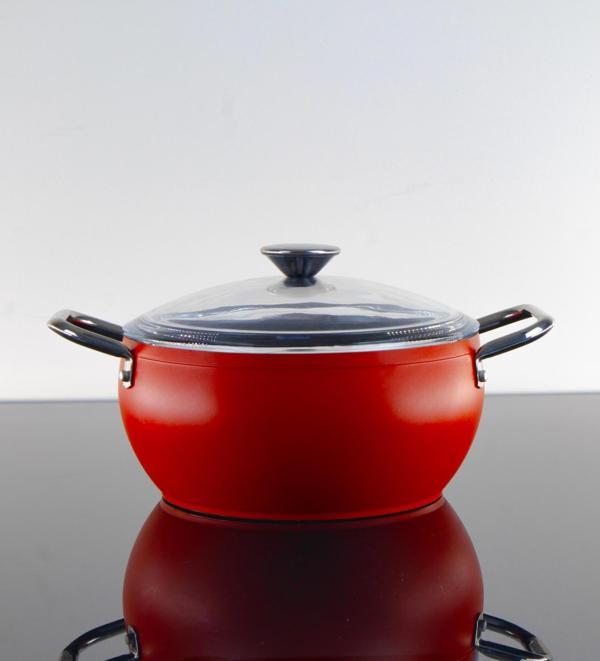 Bonera Pro-Plus 24 Cm Kırmızı Derin Tencere - Image 1