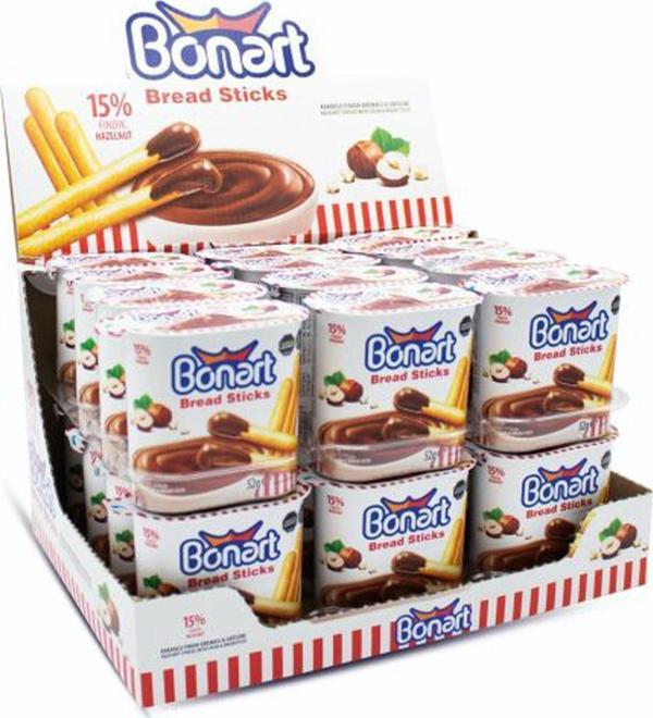 Bonart Fındık Kremalı Stick Çikolata 52Gr 24'lü Paket - Image 1