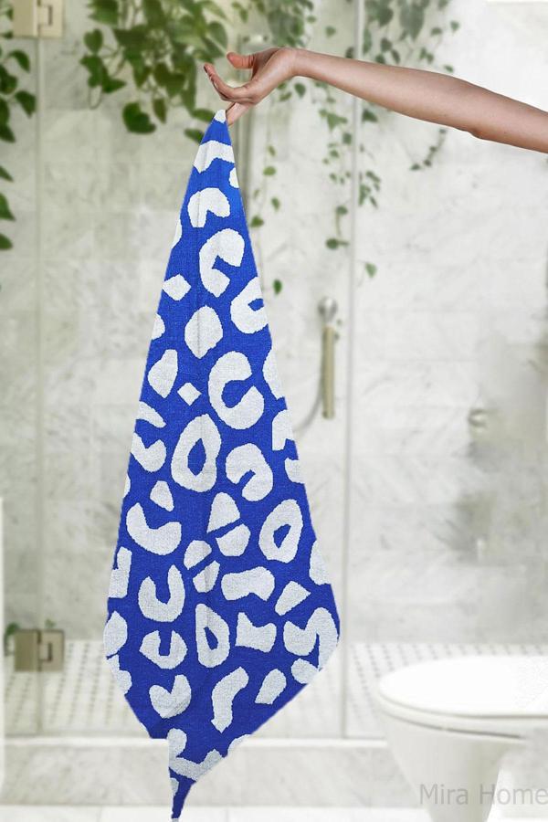 Safir Desenli İki Yönlü %100 Pamuk Banyo Havlusu 90X150 Cm Gramajlı - Image 1