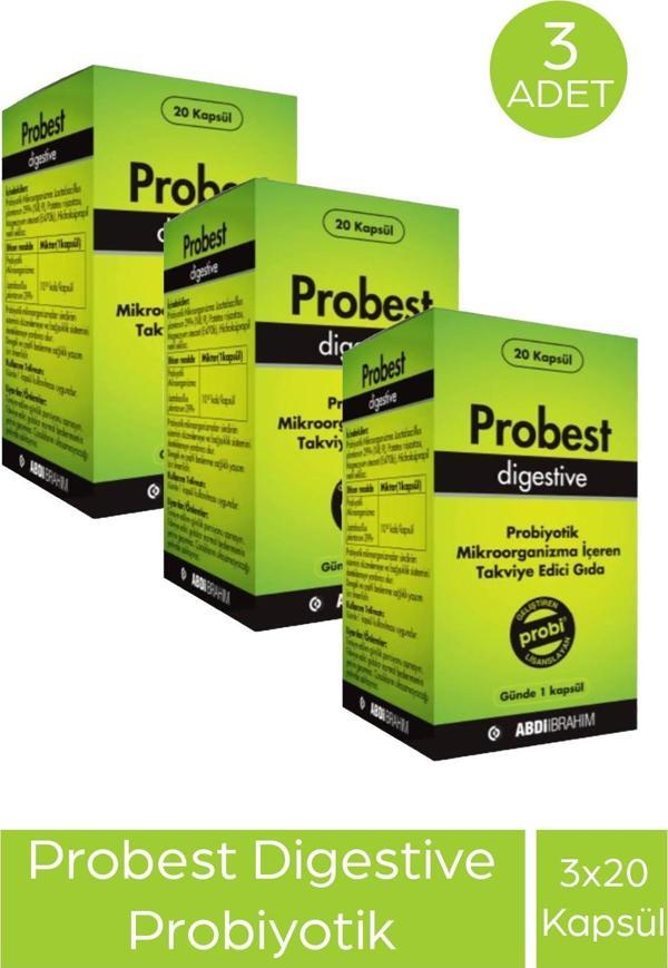 Probest Digestive Probiyotik 20 Kapsül 3 Adet - Image 1