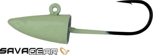 Savage gear LRF Micro sandeel jigghead 2g #8 4pcs Glow  - Image 1